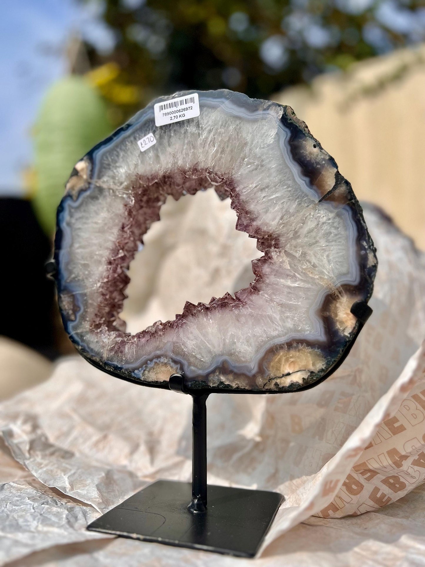 Stunning, polished amethyst portal 2.700kg