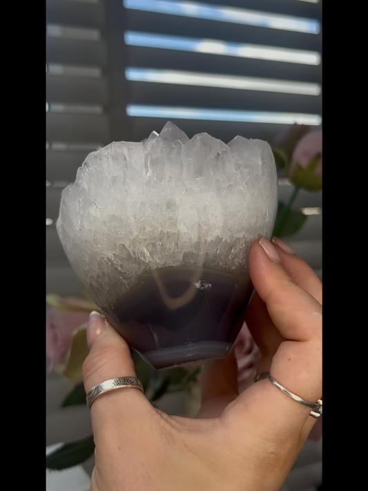 High grade, beautiful, Amethyst agate Freeform/mushroom 990g