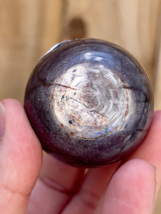 Gemmy lepidolite sphere