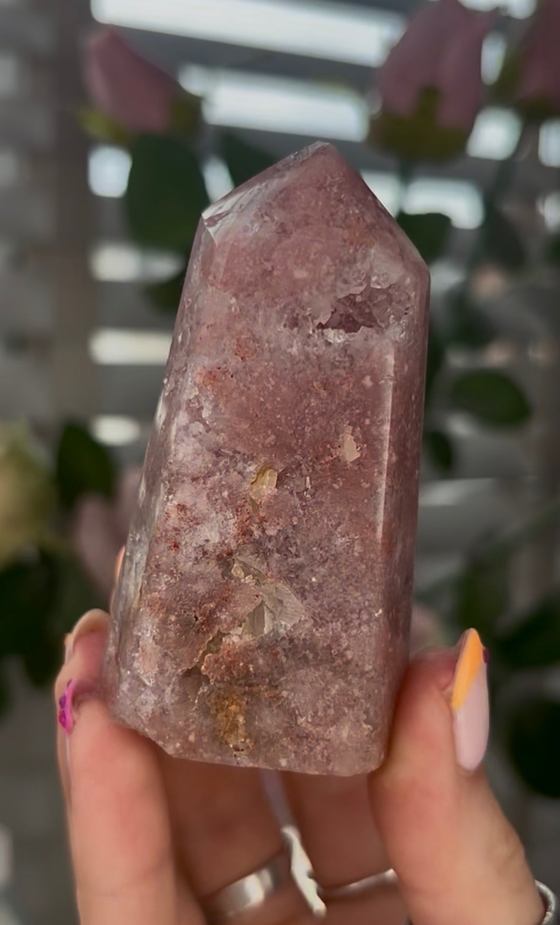 Beautiful, Pink amethyst tower
