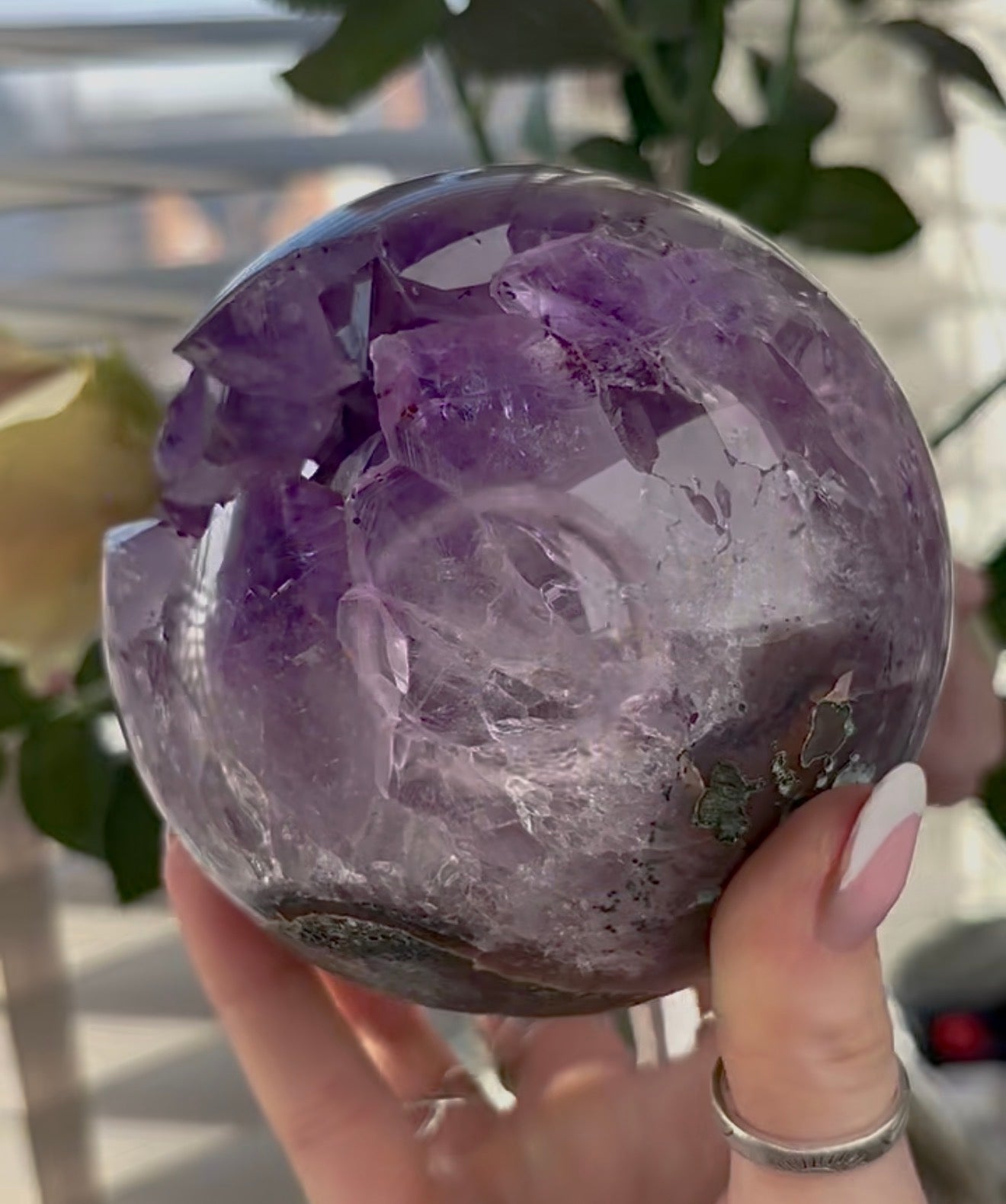 Gorgeous, large, statement amethyst sphere