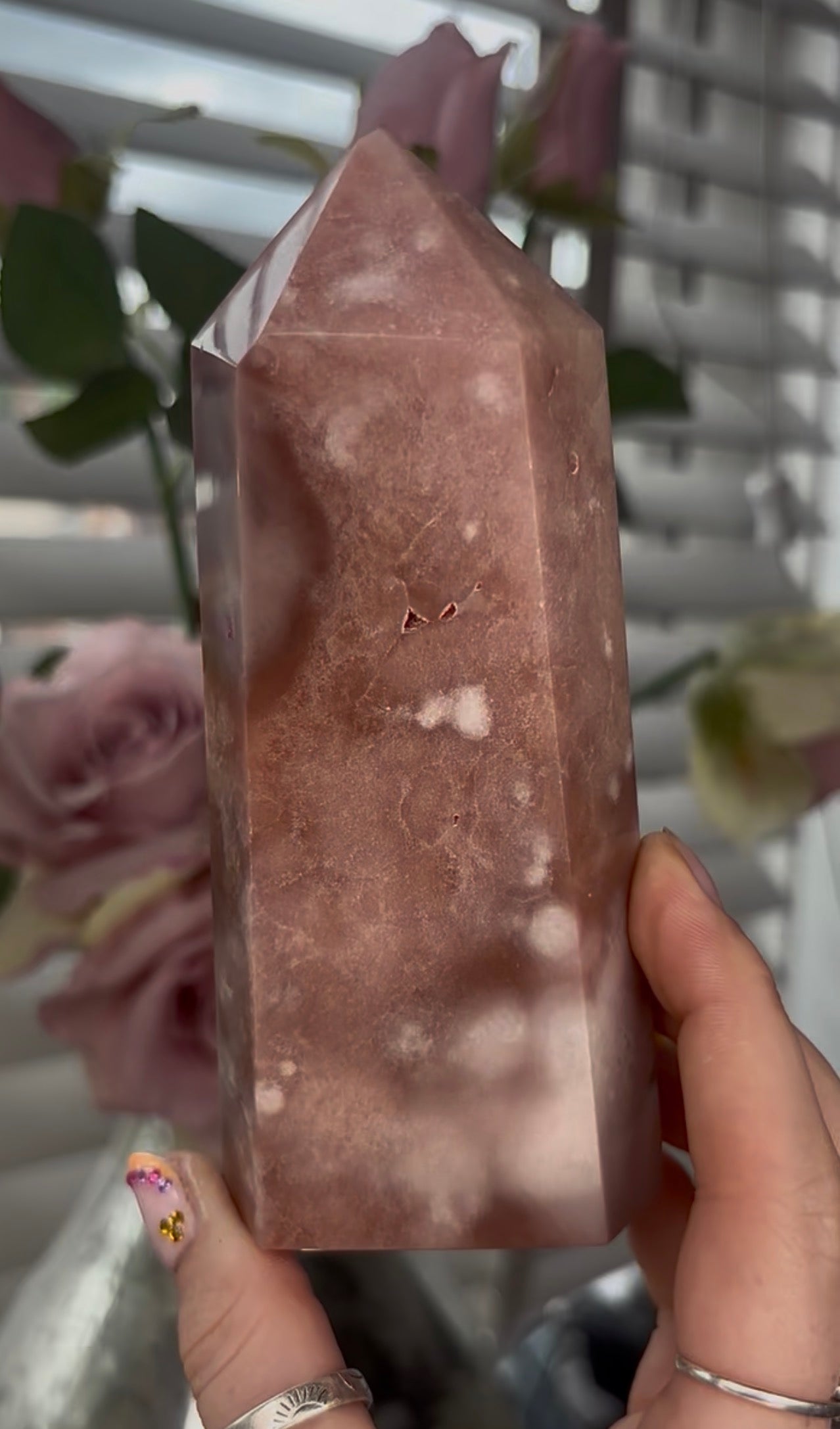 Beautiful, Pink amethyst tower