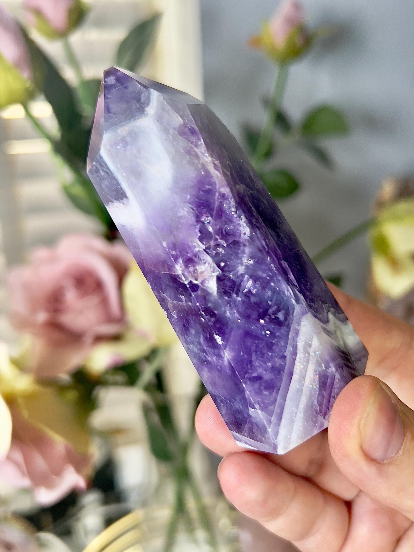 Dream amethyst tower -imperfect tip (see video ) discount added