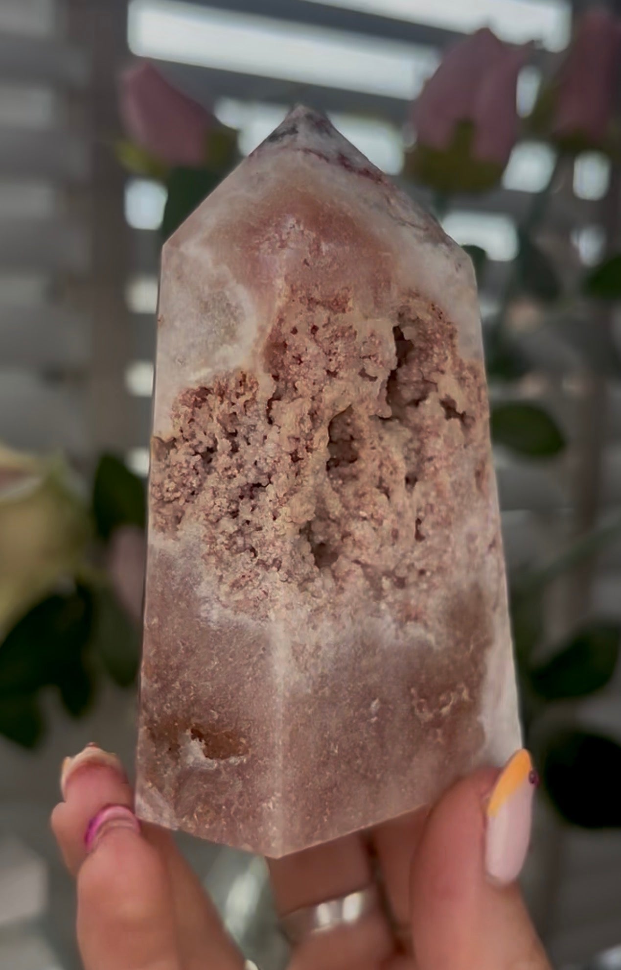 Beautiful, Pink amethyst tower