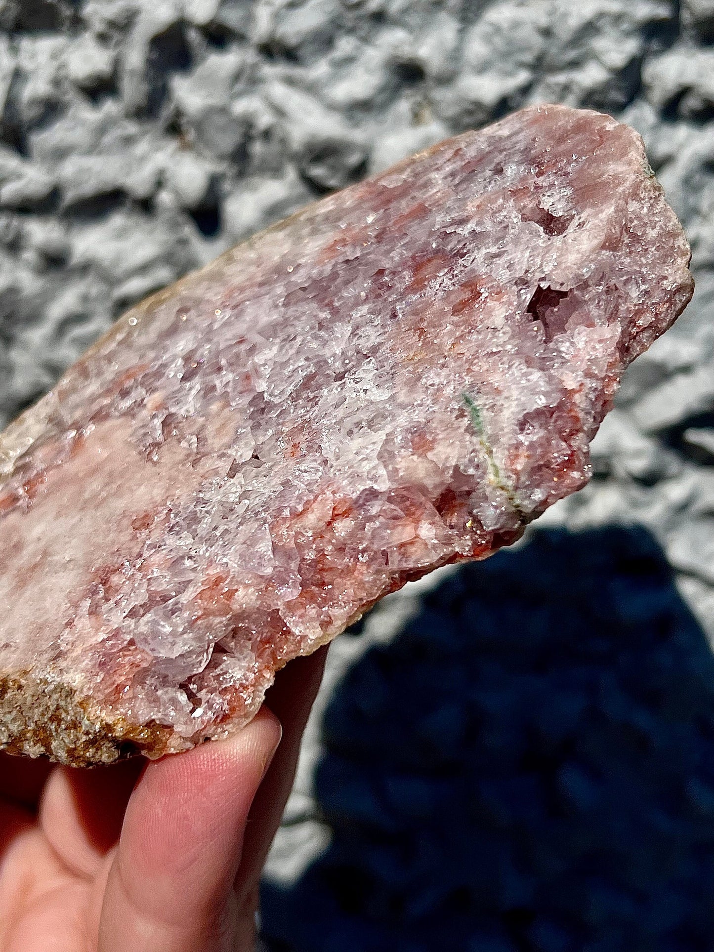 pink amethyst slab
