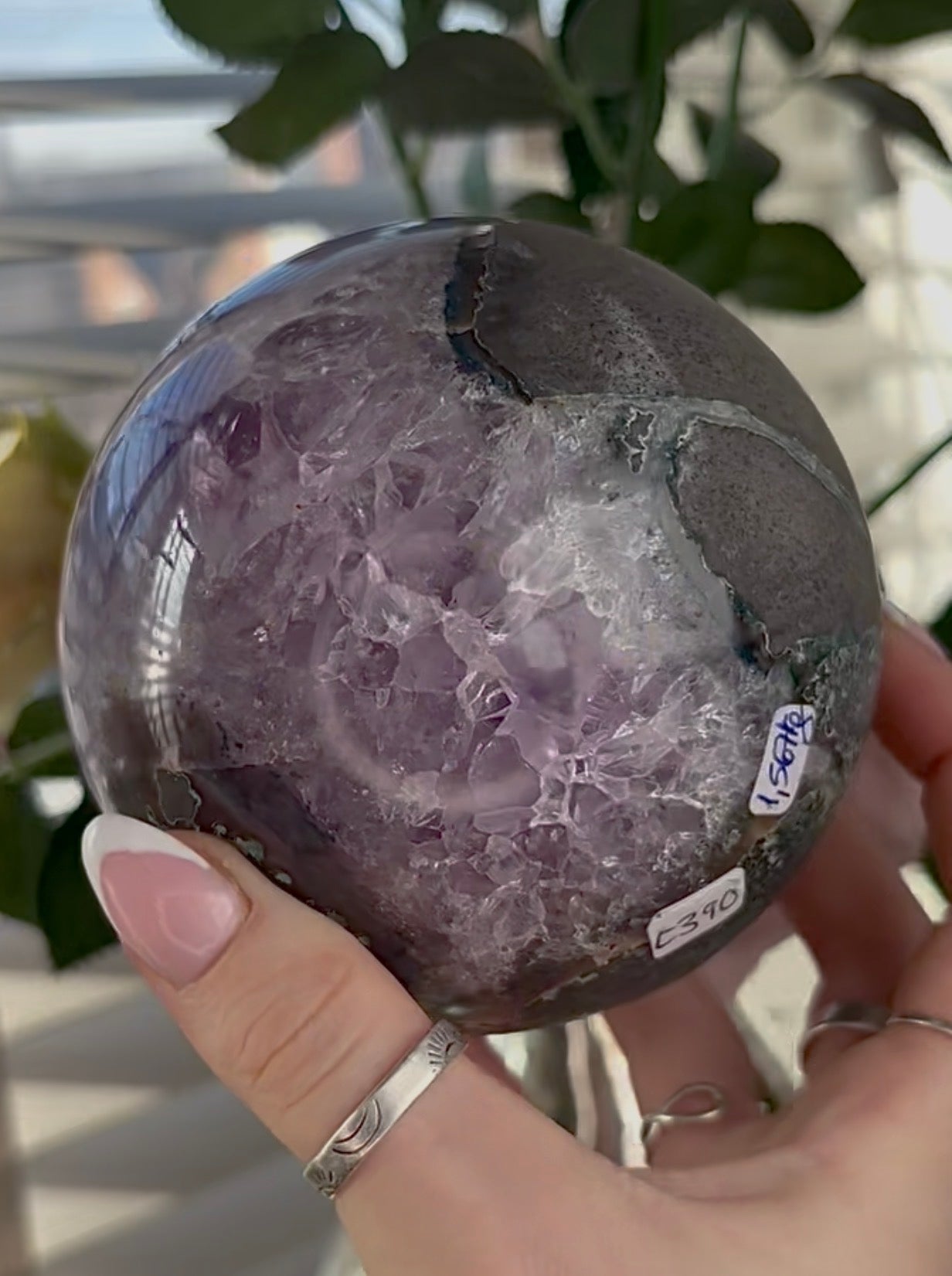 Gorgeous, large, statement amethyst sphere