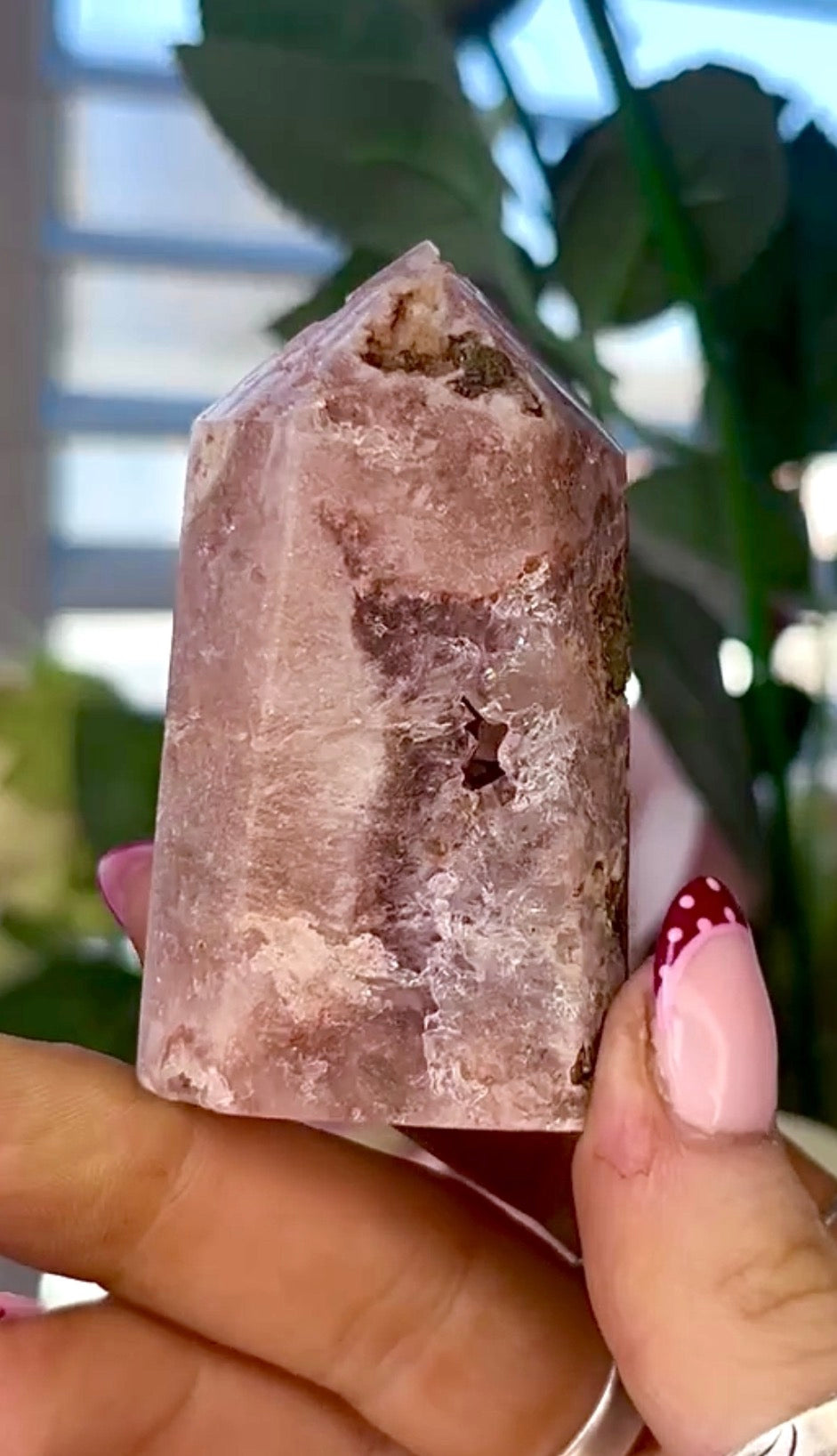 Small Pink amethyst tower