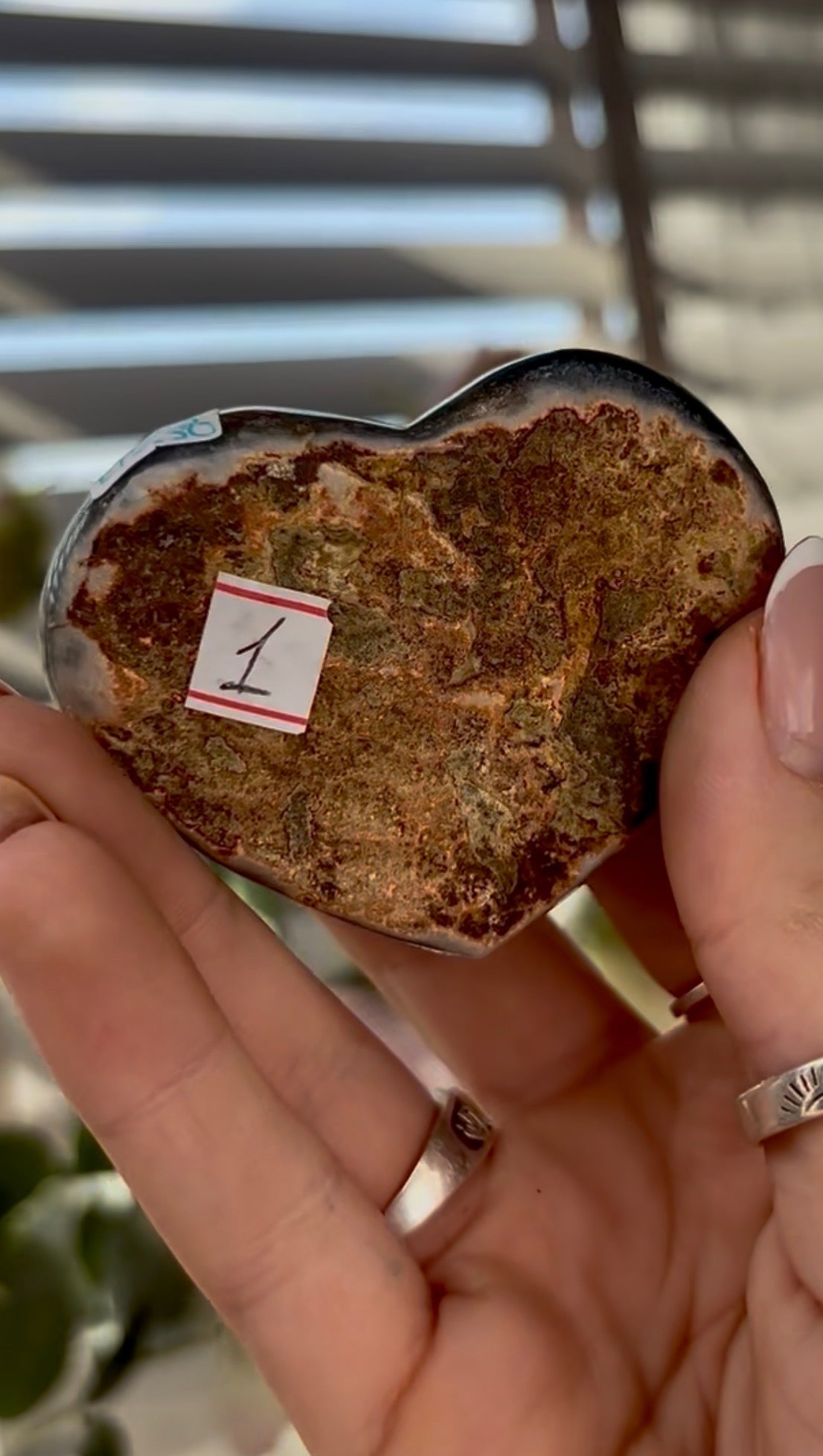 Uruguay amethyst heart - comes with stand