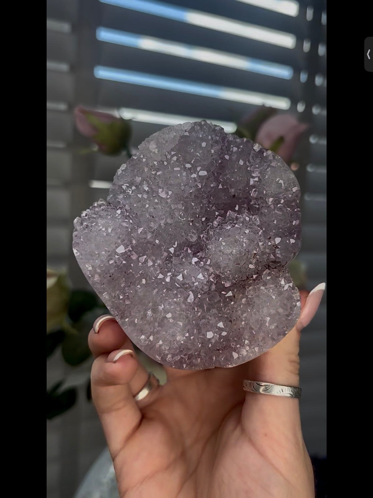 High grade, beautiful, Amethyst agate Freeform/mushroom 445g