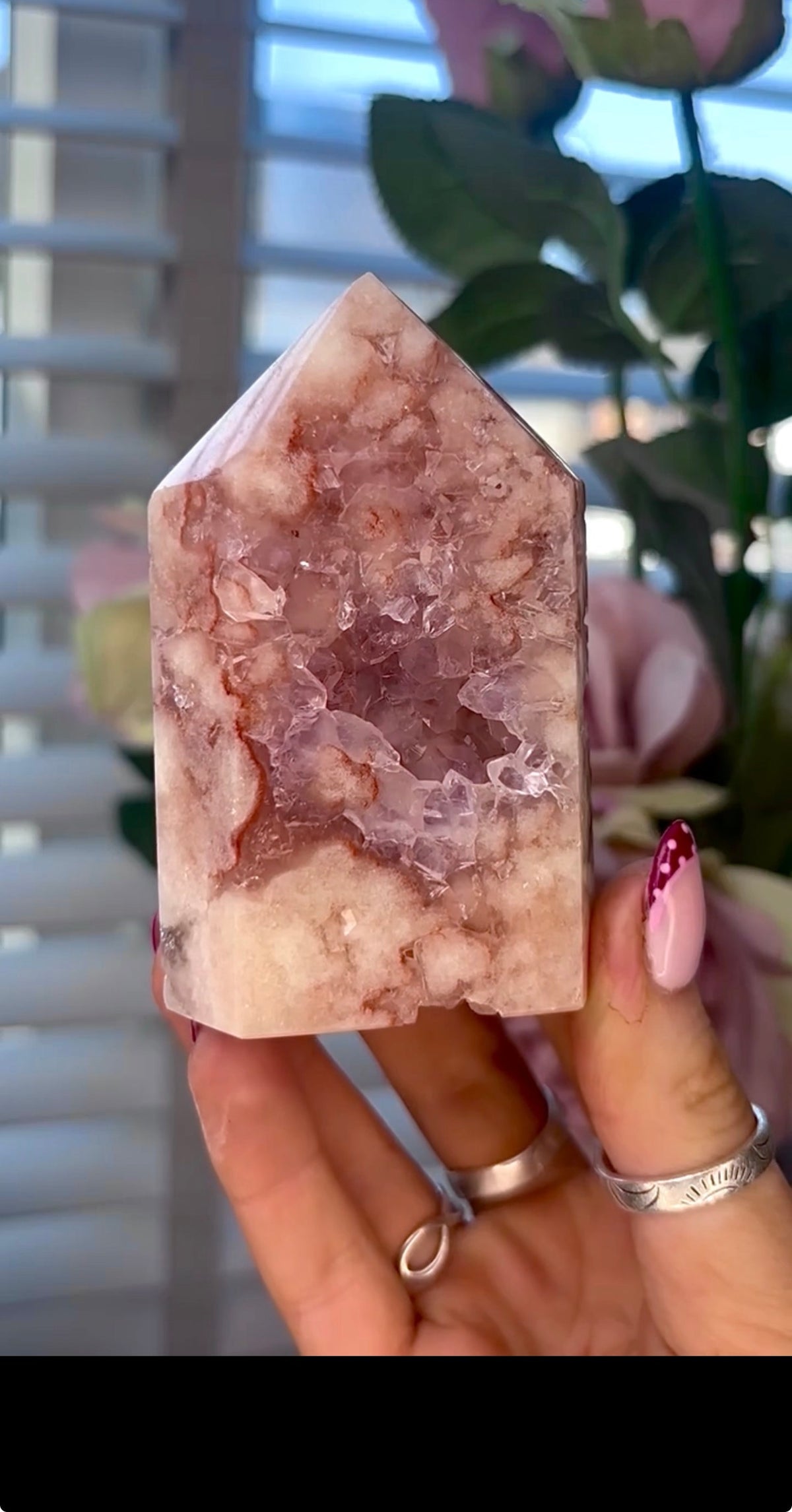 Pink amethyst tower