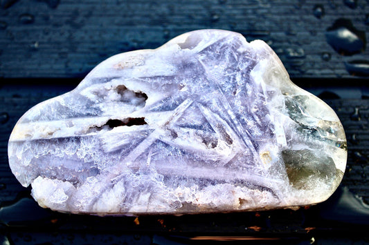 Super high quality, Brazilian, self standing, Purple, rutile, pink amethyst cloud with smoky quartz inclusion