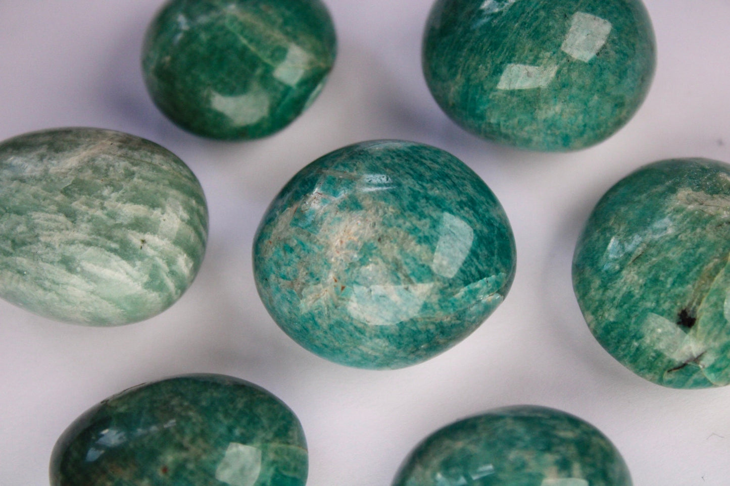 Polished amazonite tumble