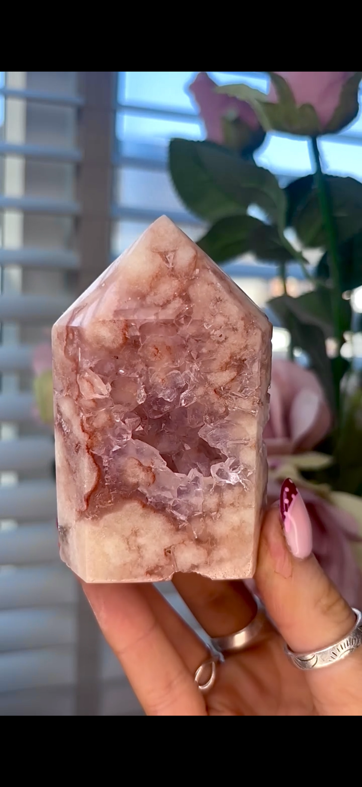 Pink amethyst tower