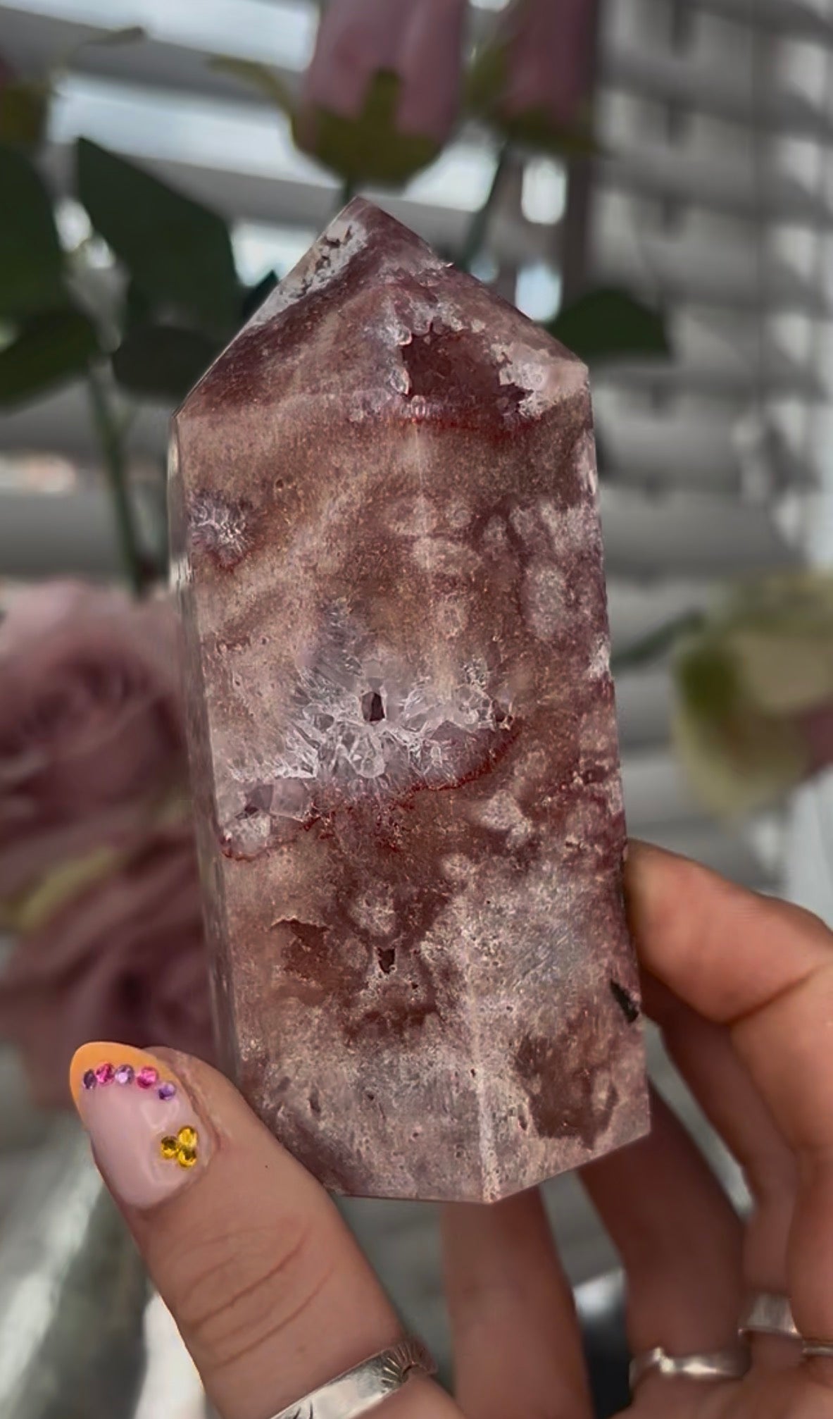 Beautiful, Pink amethyst tower