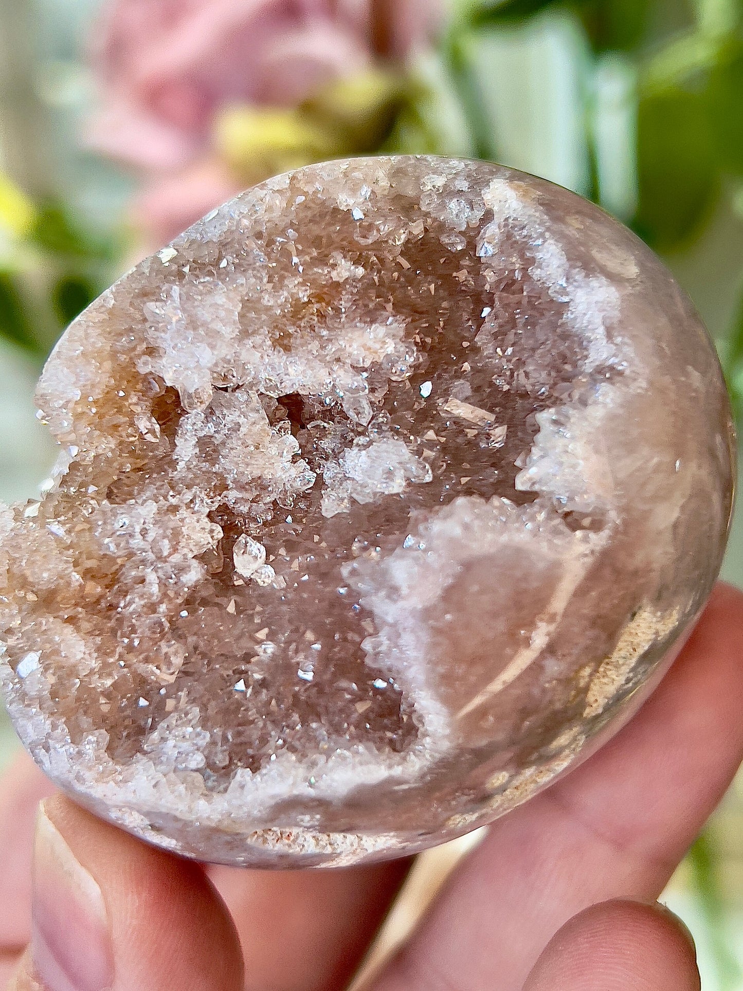 high quality, druzy, pink amethyst Freeform