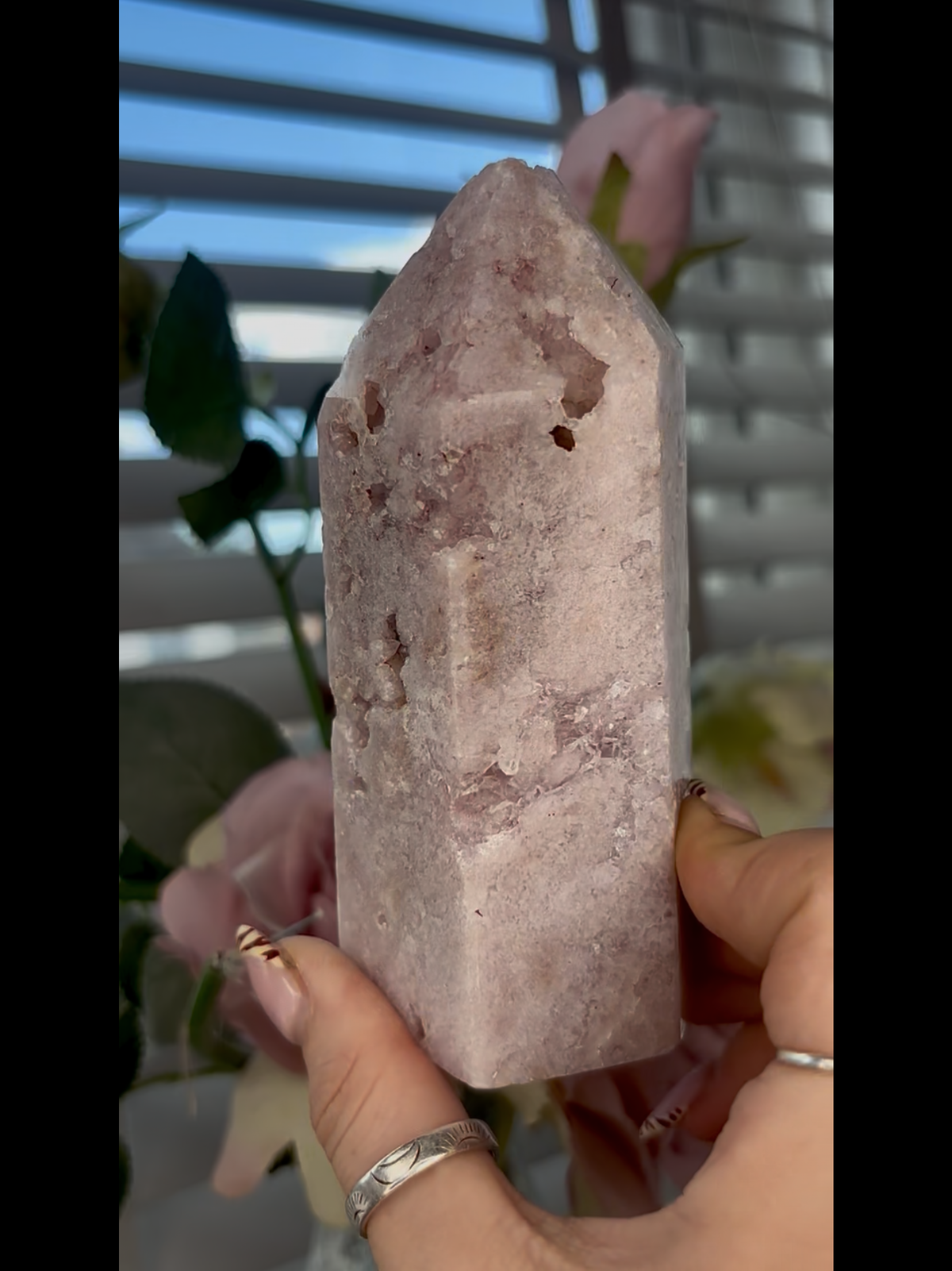 Beautiful, chunky Pink amethyst tower 480g