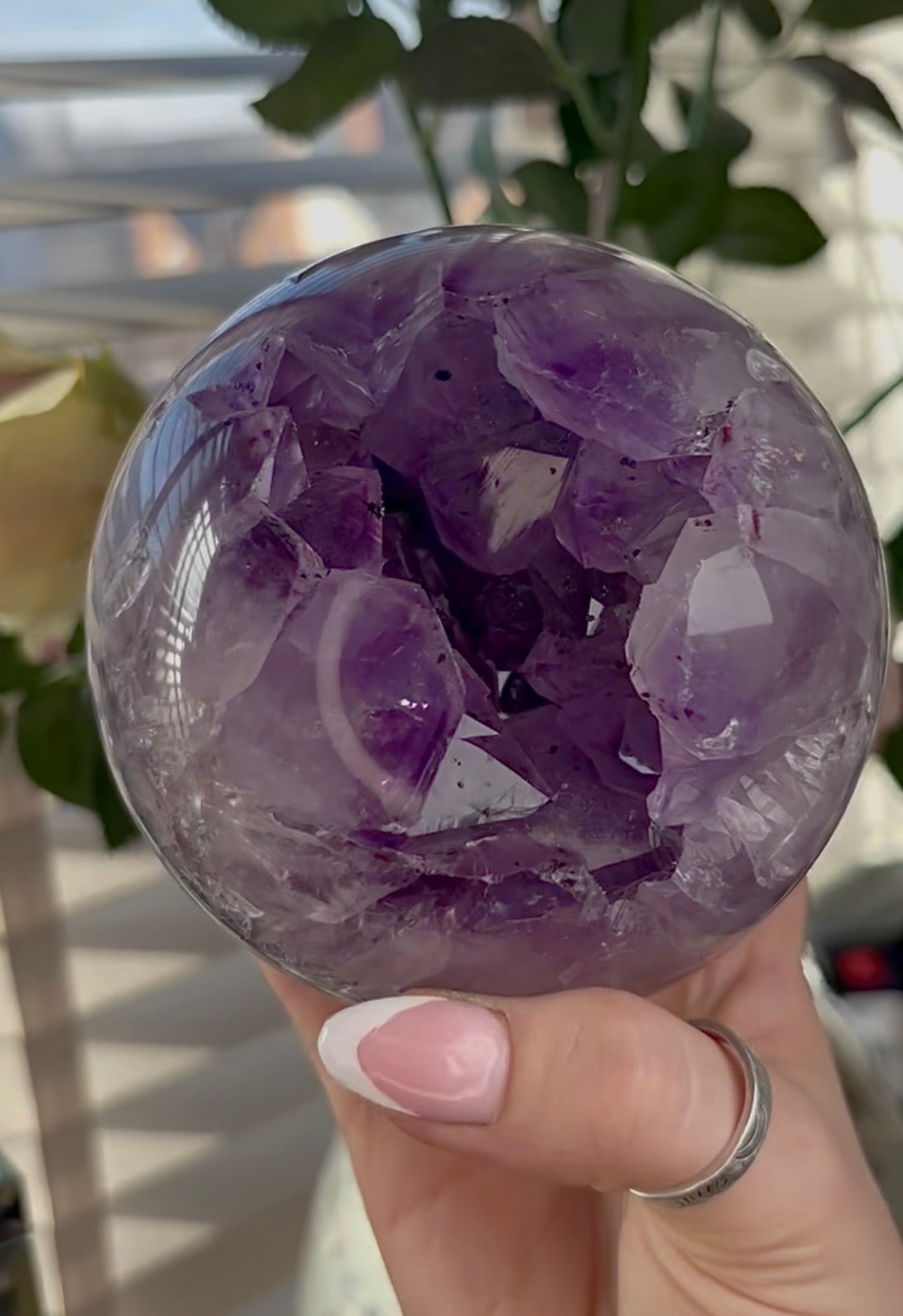 Gorgeous, large, statement amethyst sphere