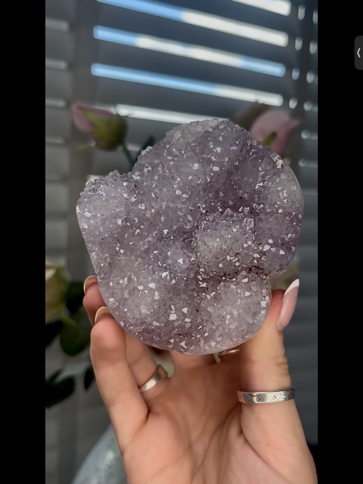 High grade, beautiful, Amethyst agate Freeform/mushroom 445g