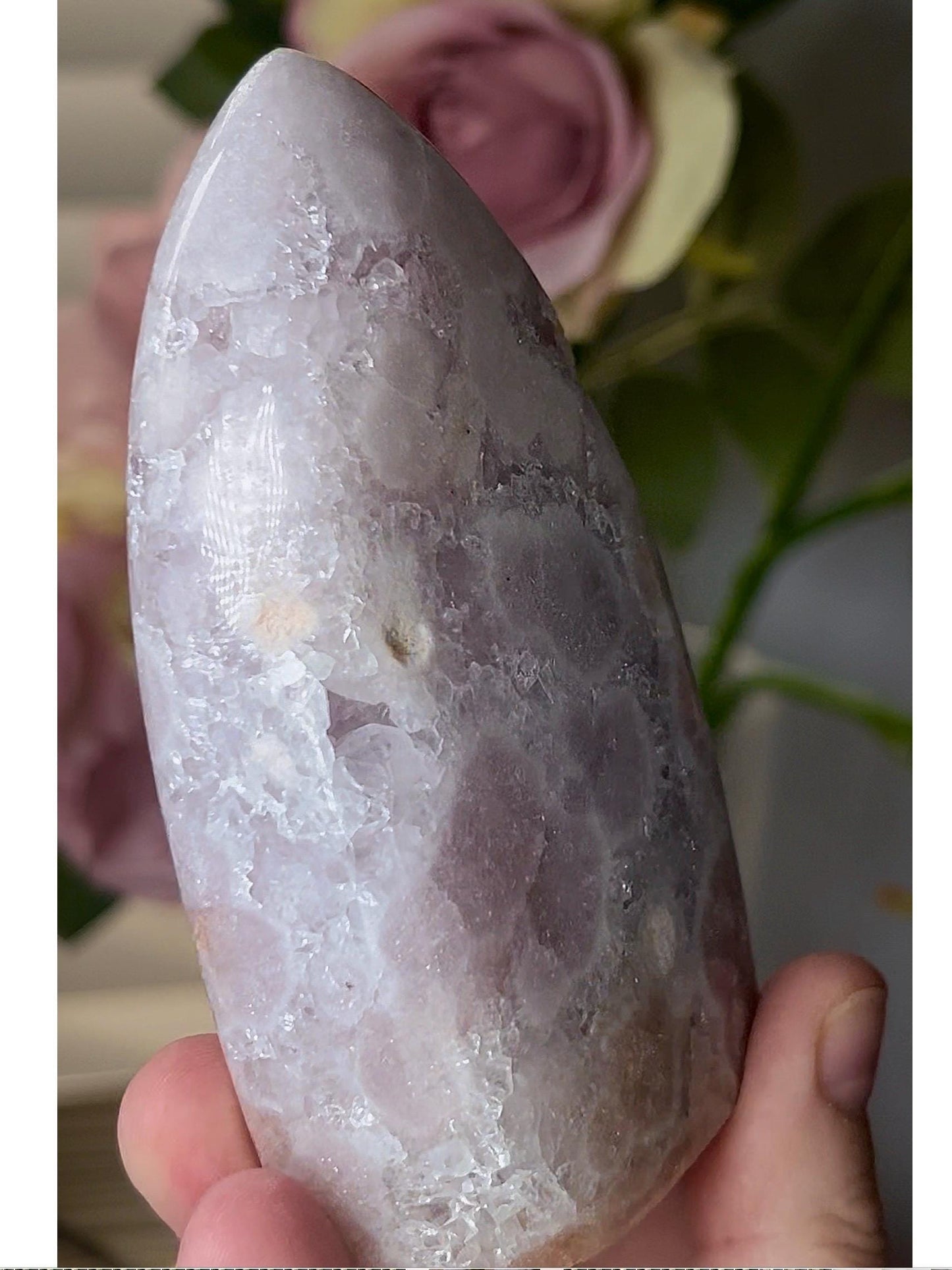 High grade, pink amethyst flame