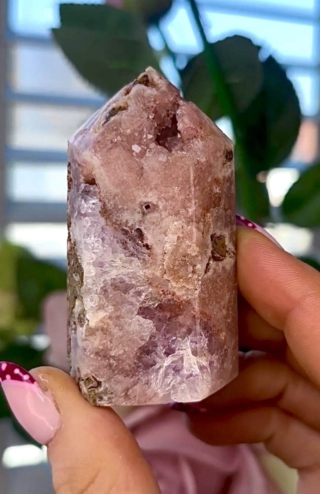 Small Pink amethyst tower