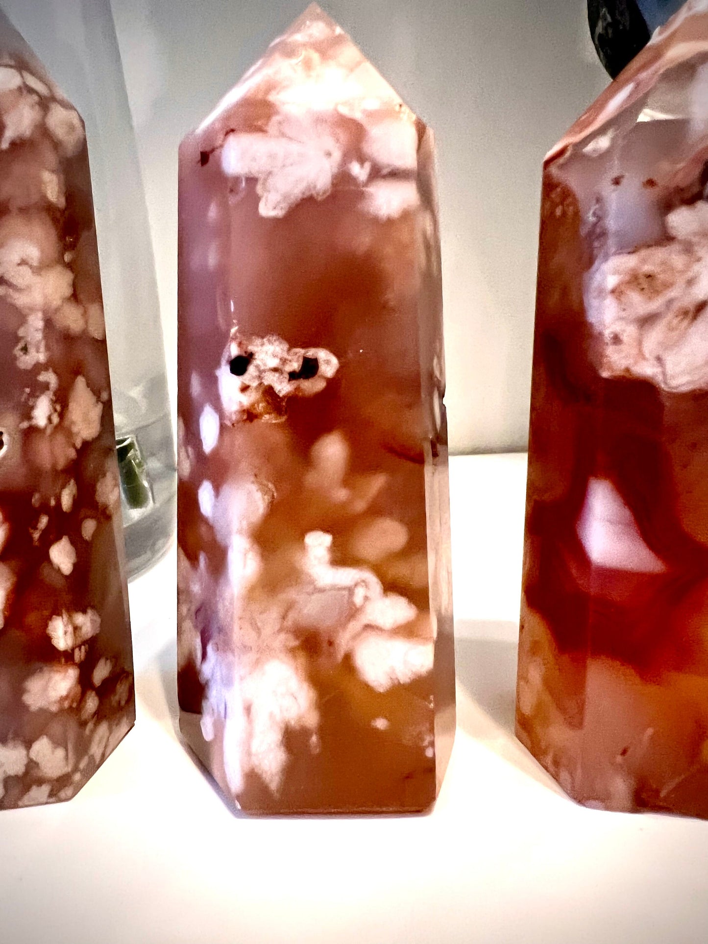 Extra quality carnelian flower x flower agate