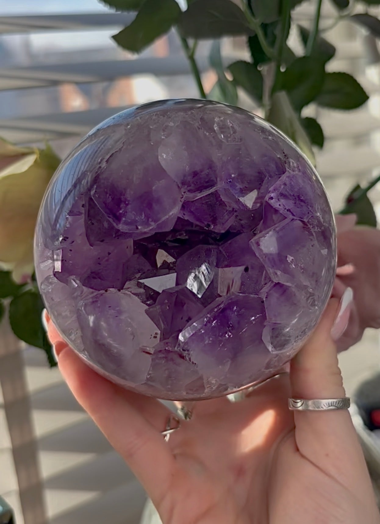 Gorgeous, large, statement amethyst sphere