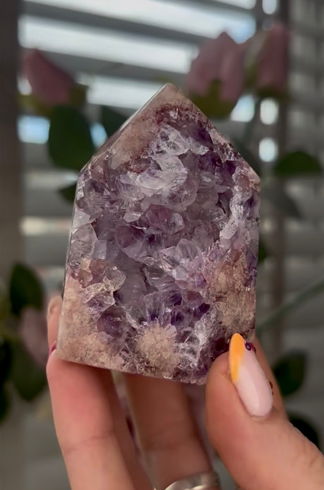 Beautiful, high quality, Pink amethyst tower