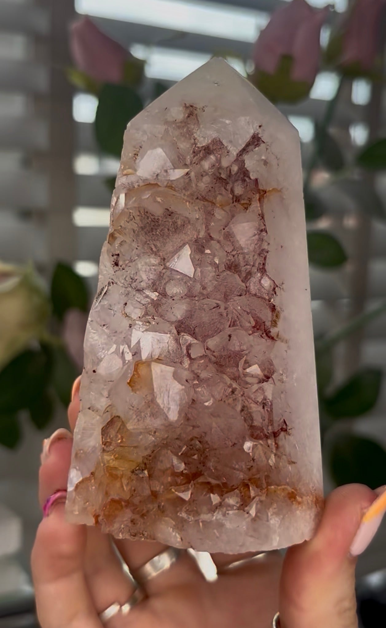 Beautiful, Pink amethyst tower