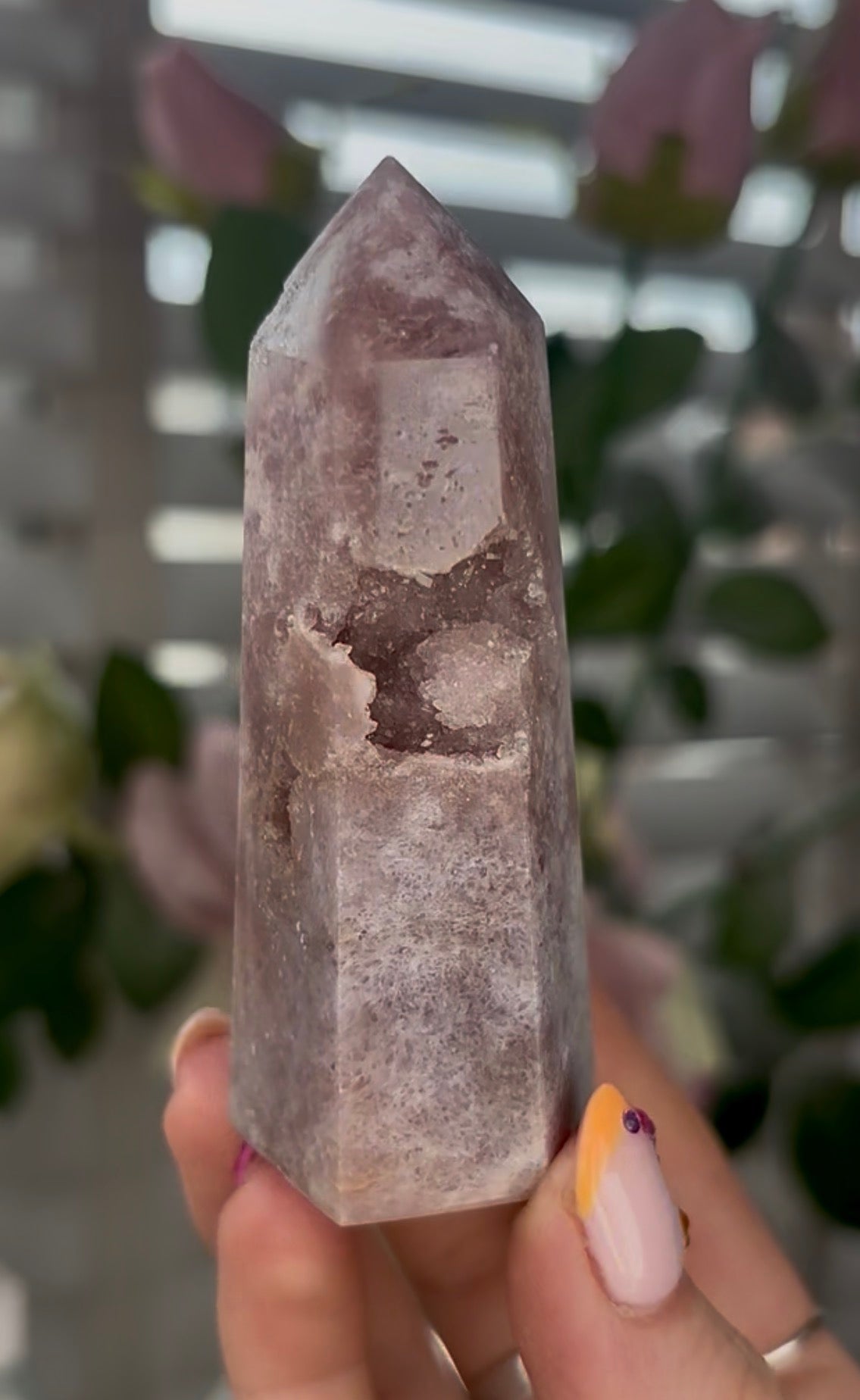 Beautiful, Pink amethyst tower