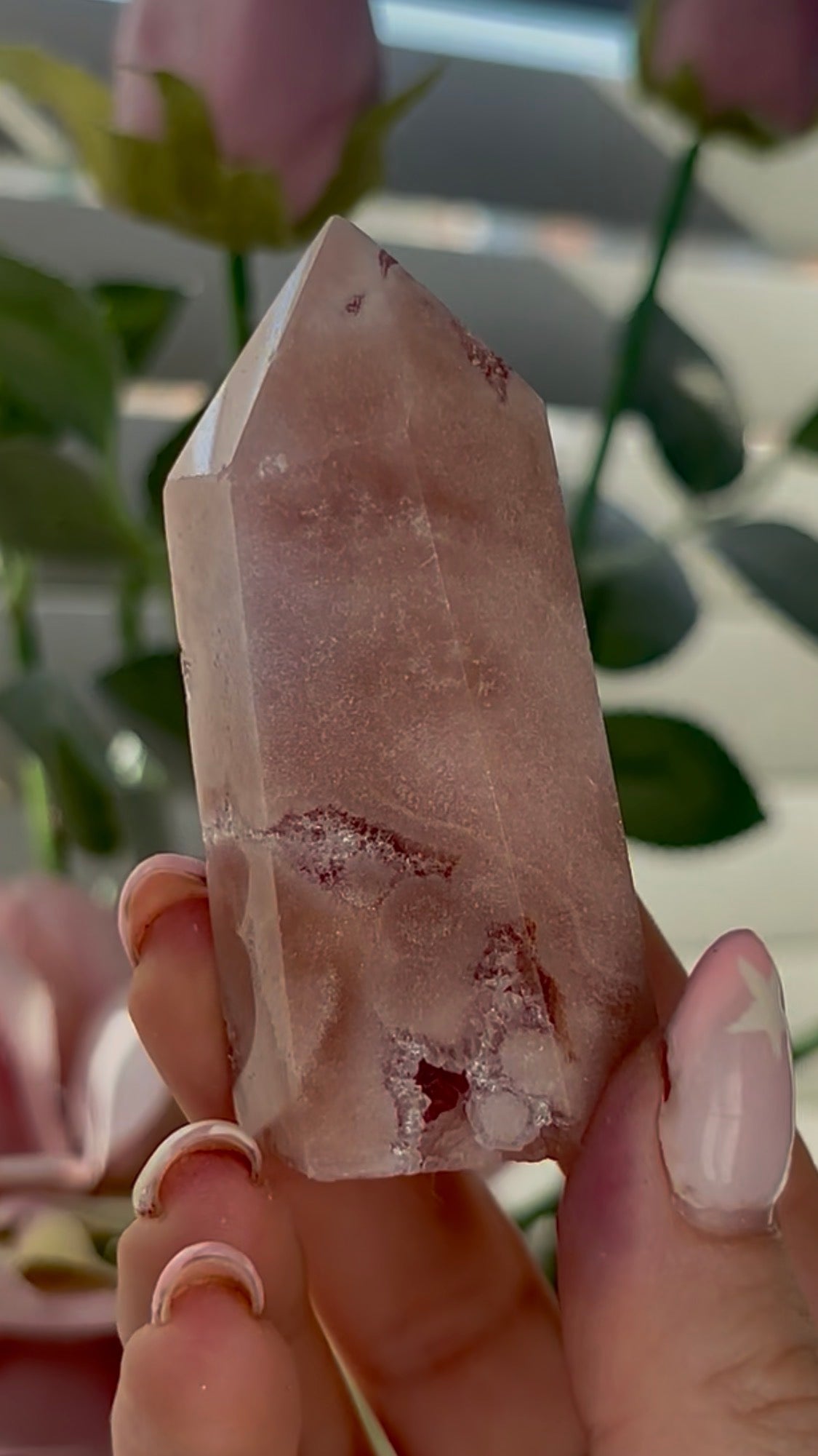 Beautiful, mini Pink amethyst tower