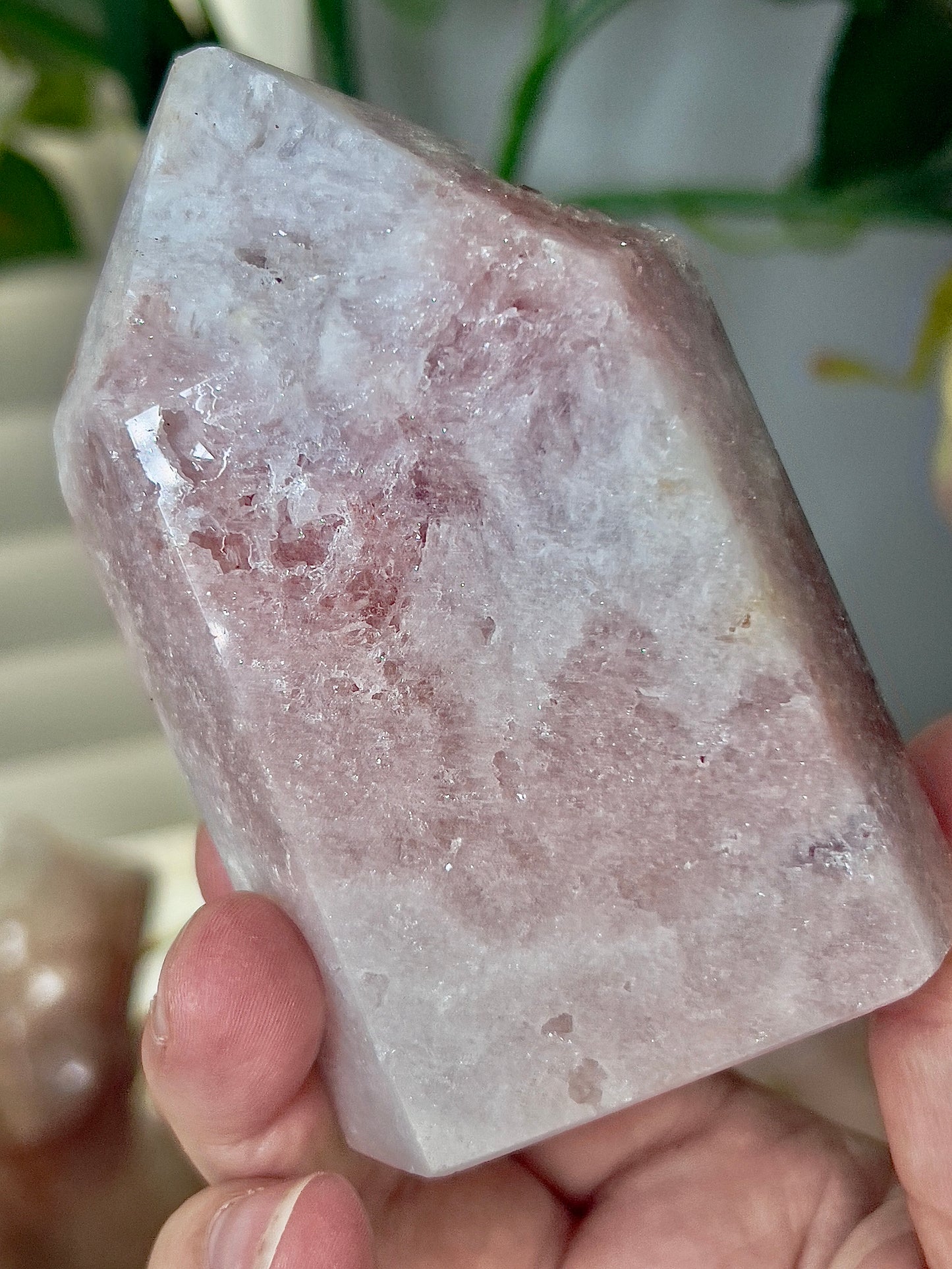 High grade, chonky, pink amethyst, tower