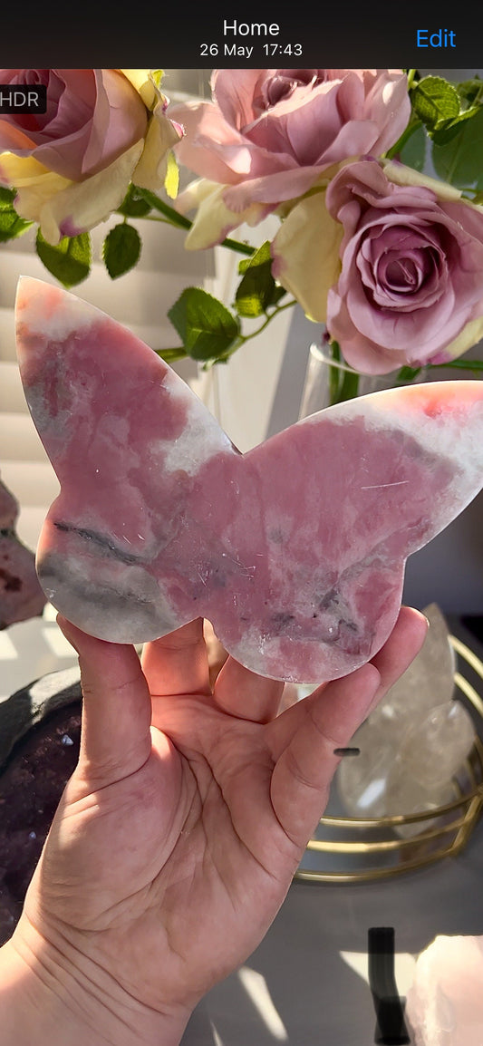 pink opal butterfly (self standing)