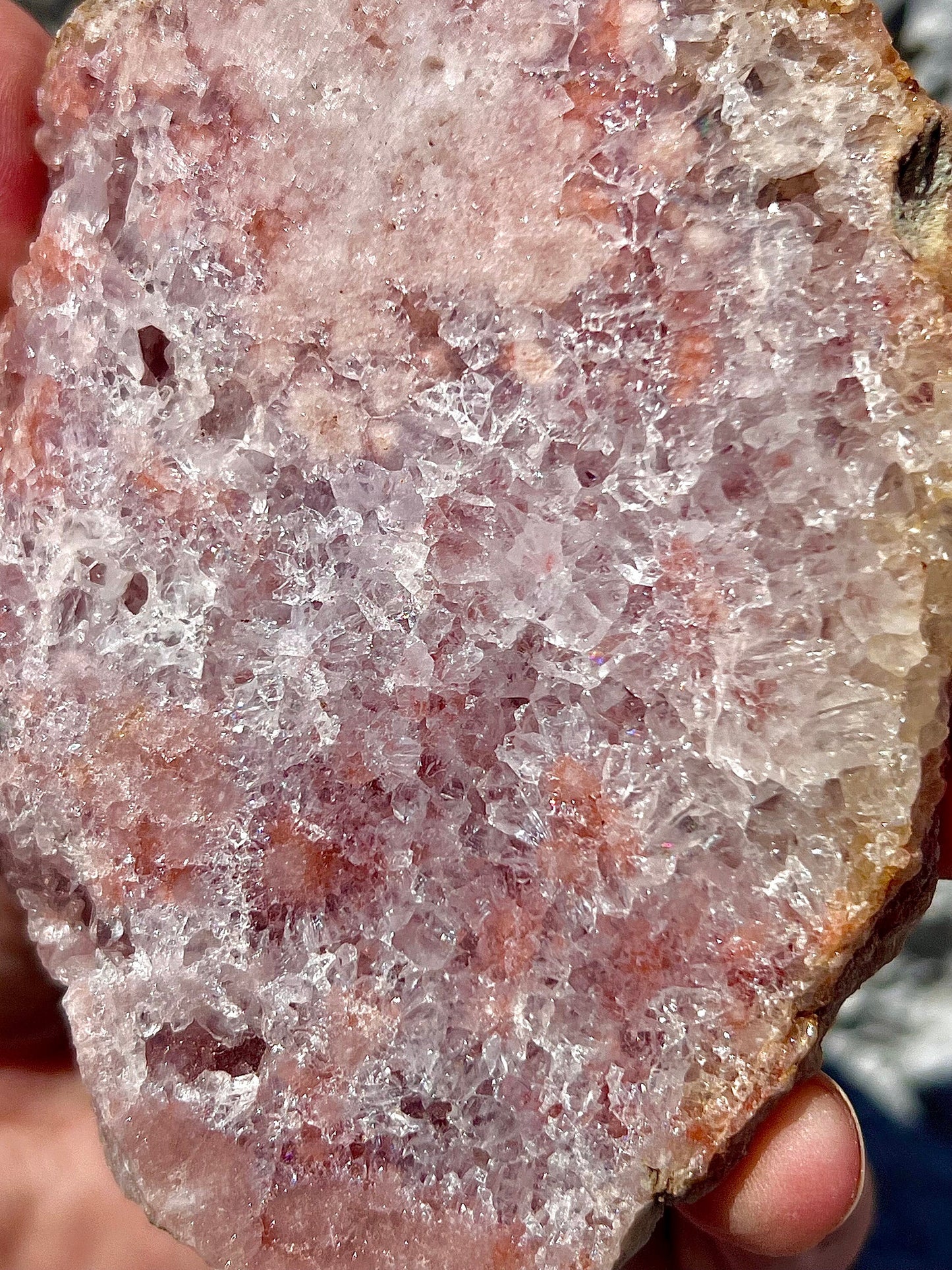 pink amethyst slab