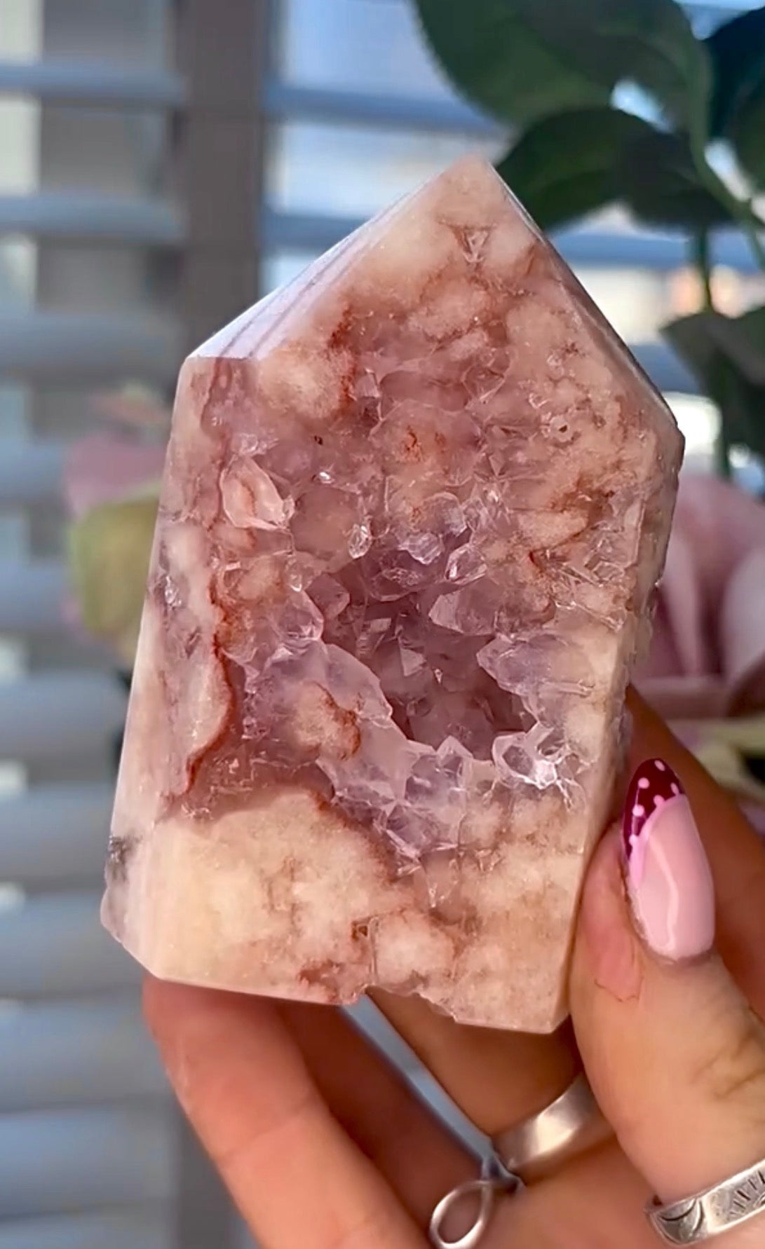 Pink amethyst tower