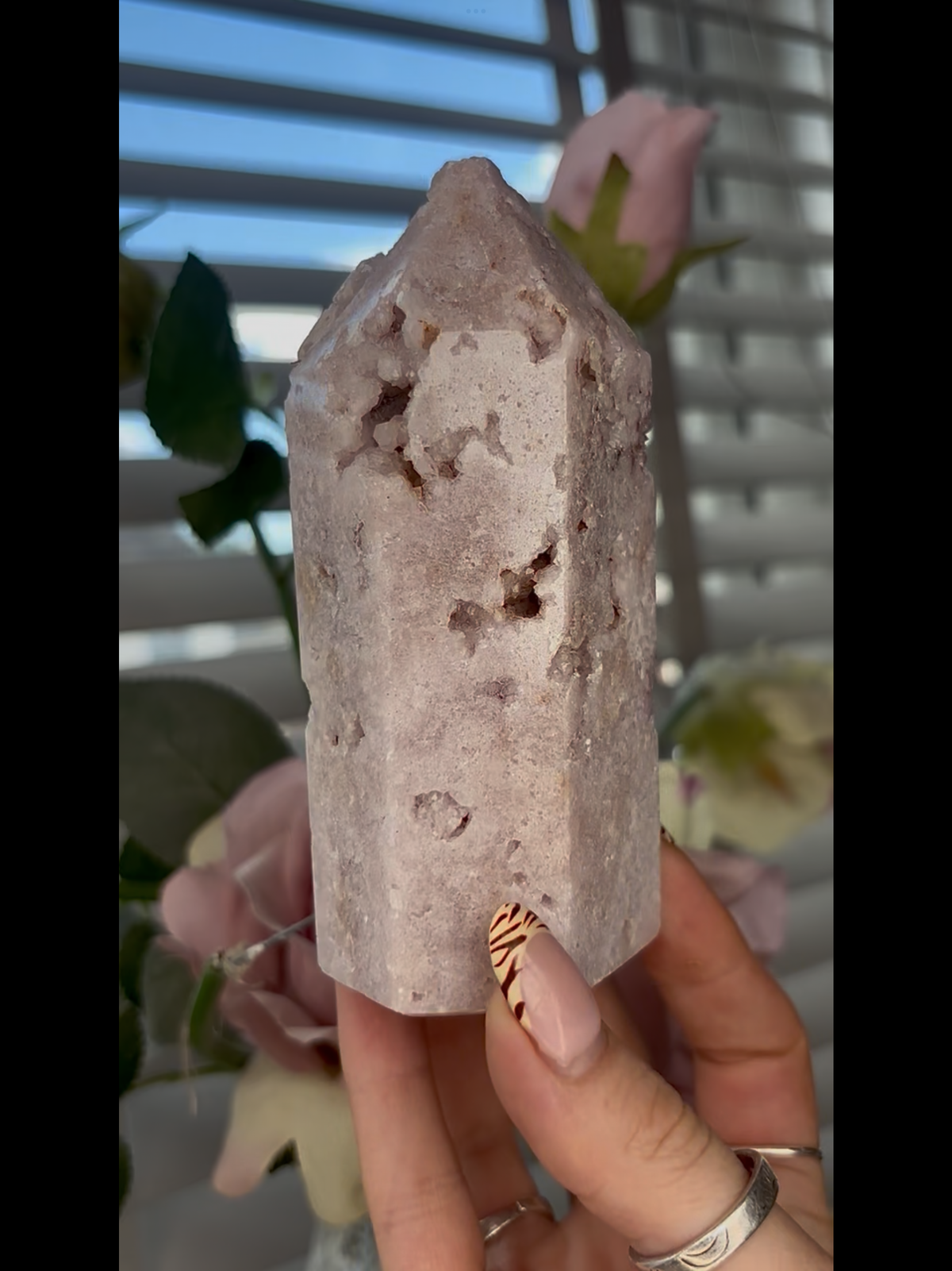 Beautiful, chunky Pink amethyst tower 480g
