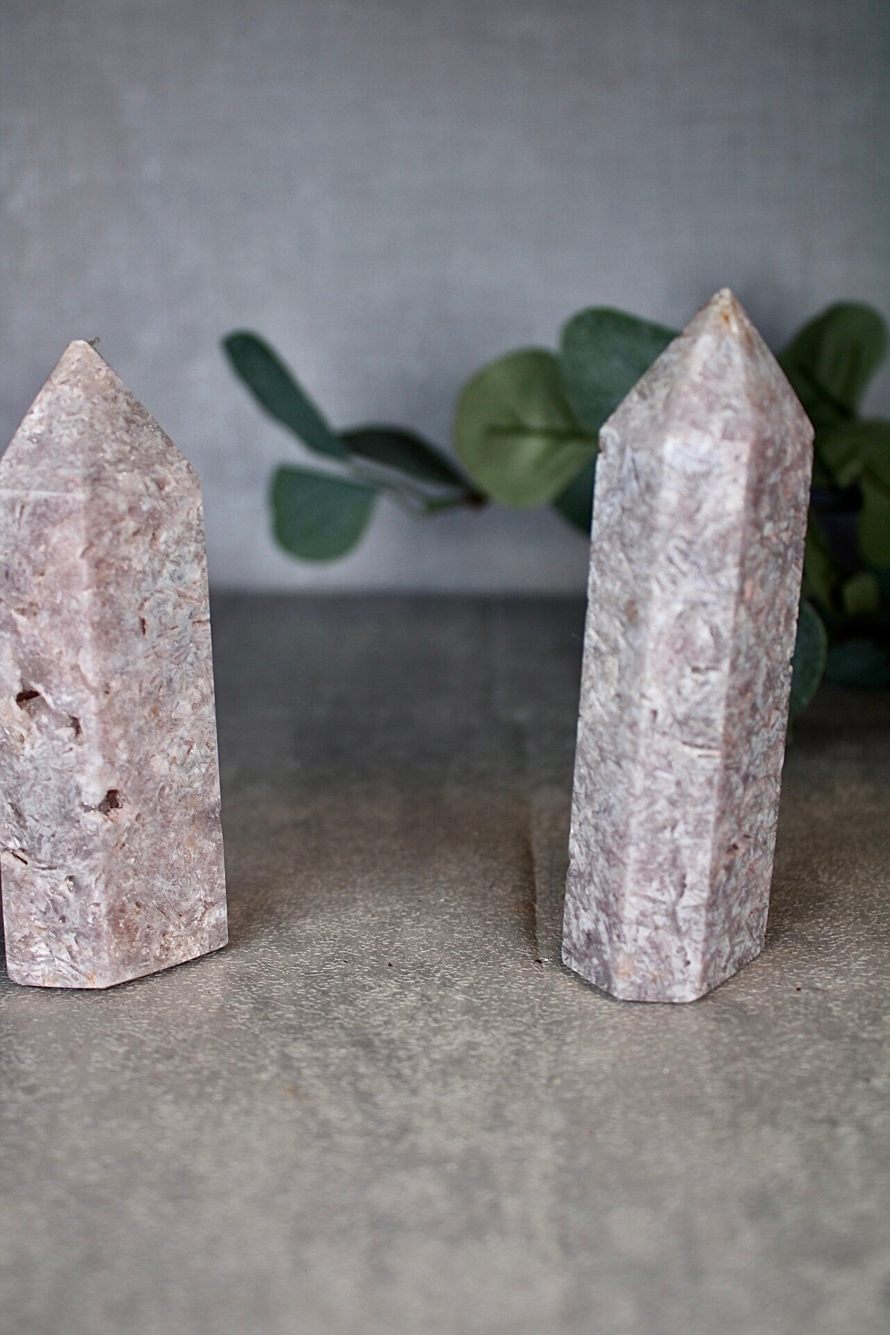Lavender, rutile, pink amethyst towers from brazil
