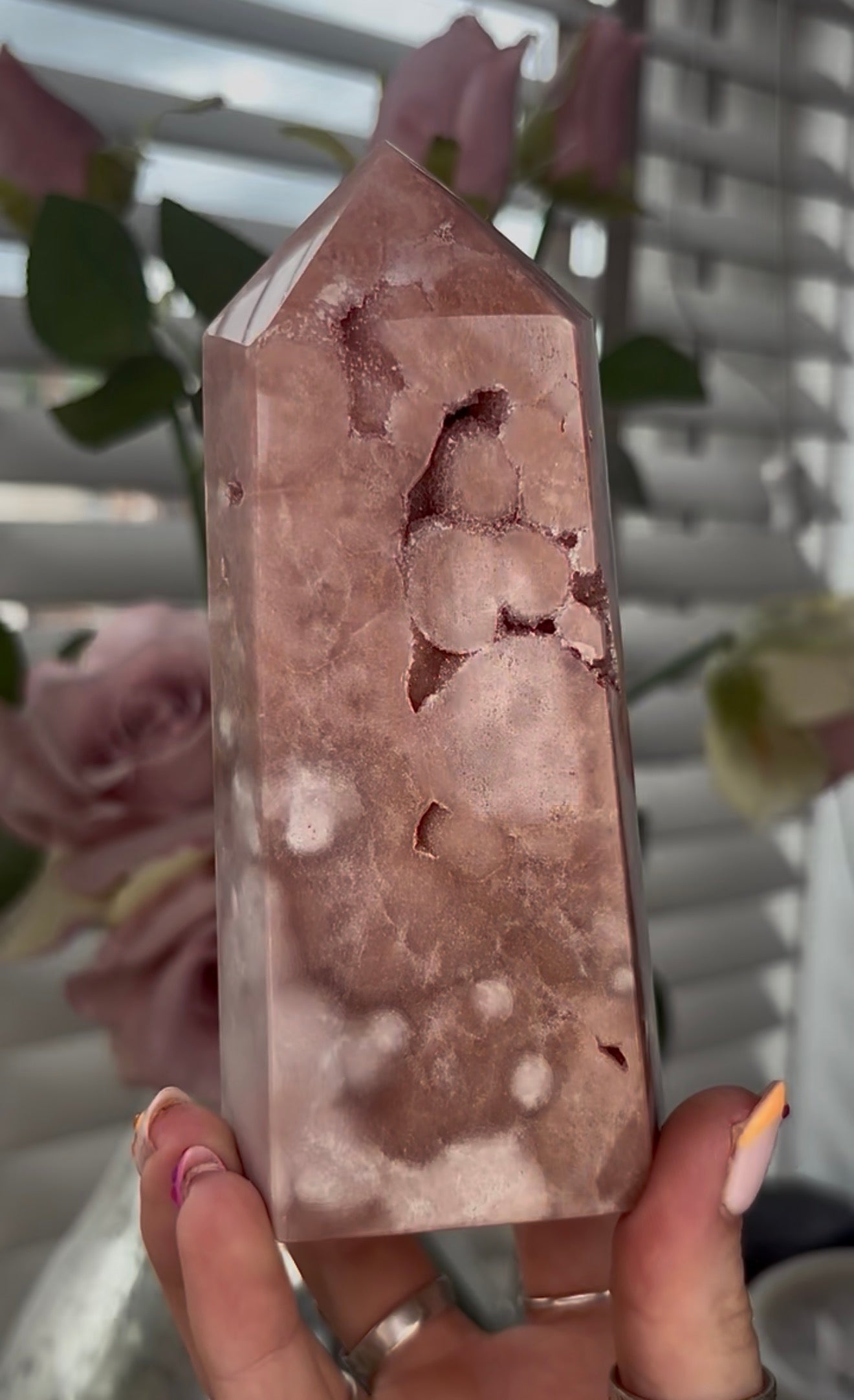 Beautiful, Pink amethyst tower