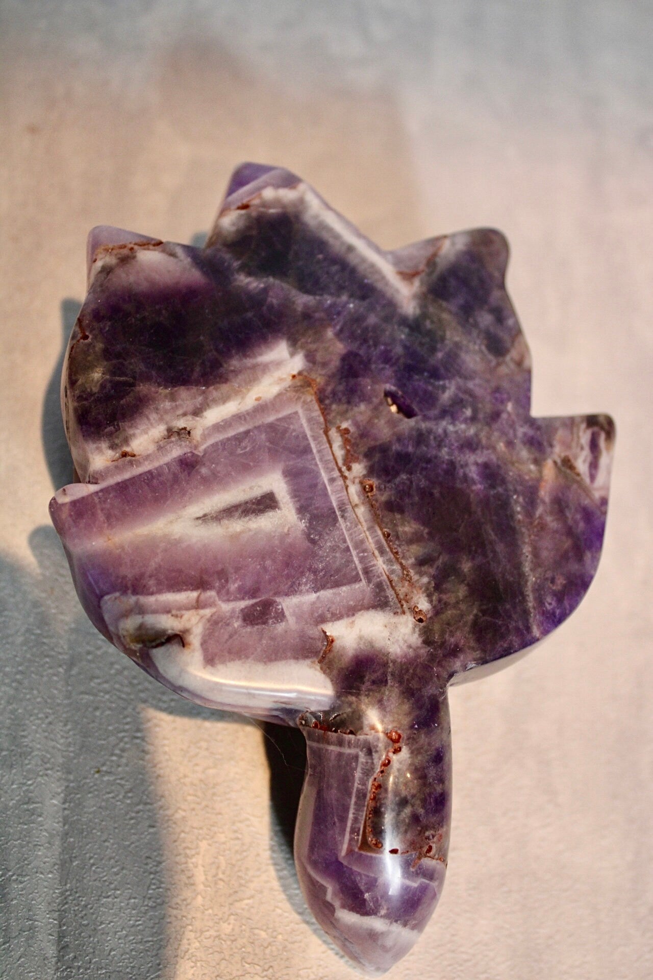 Large dream amethyst sea turtle carving 13cm(L) 9cm(w)