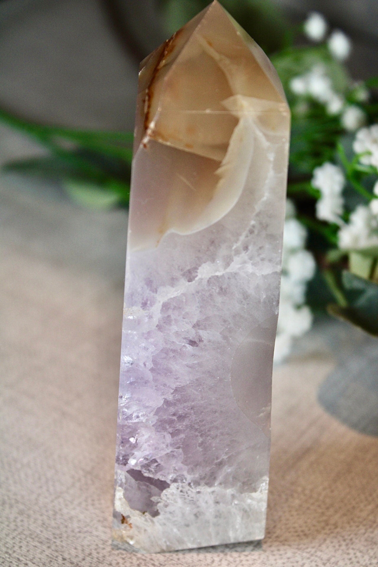 Amethyst agate tower