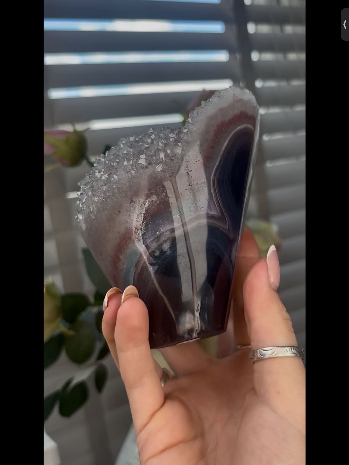 High grade, beautiful, Amethyst agate Freeform/mushroom  1.080kg