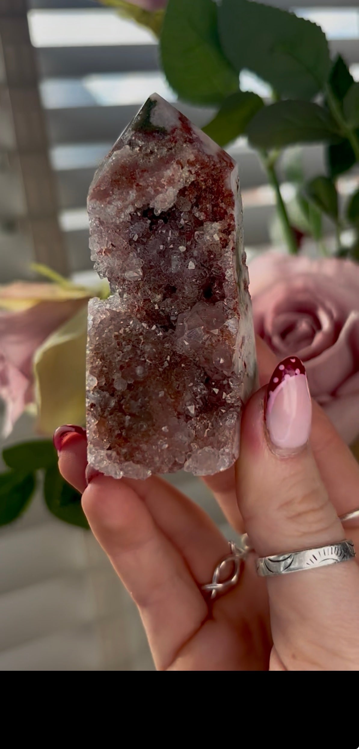Pink amethyst tower