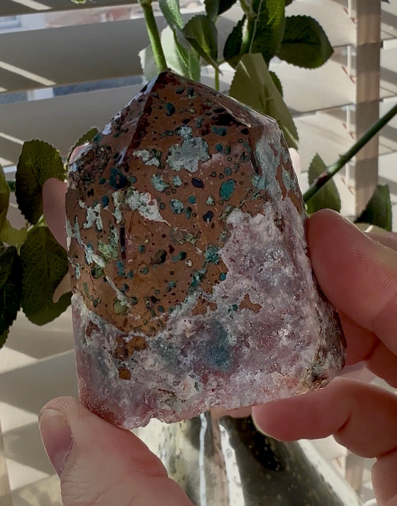 Small Pink amethyst tower