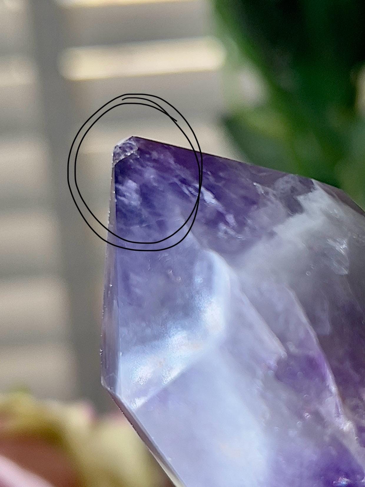 Dream amethyst tower -imperfect tip (see video ) discount added