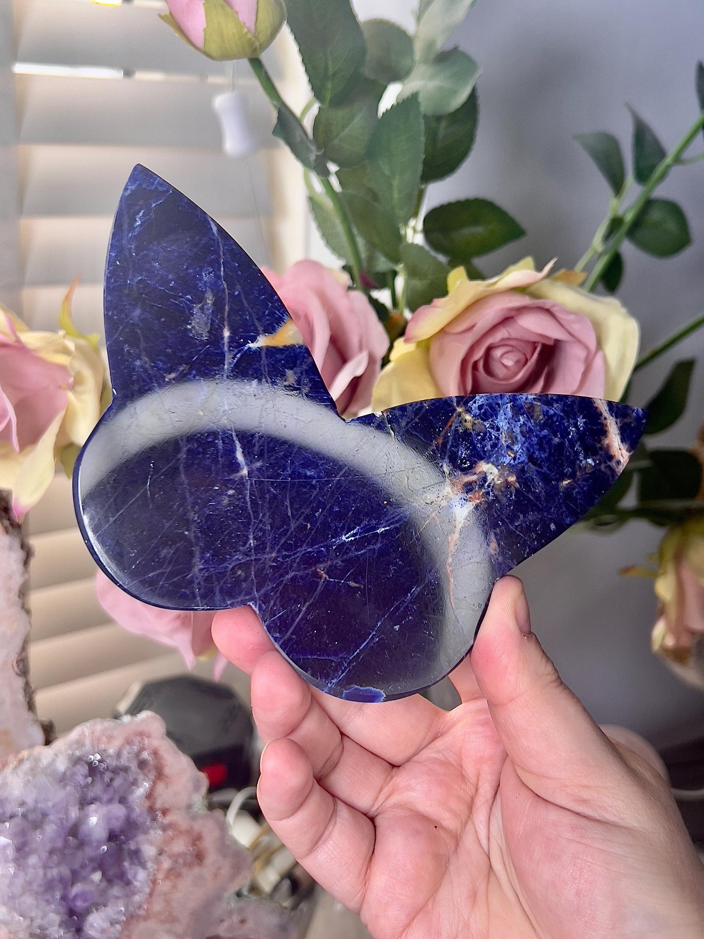 Blue sodalite butterfly (self standing)