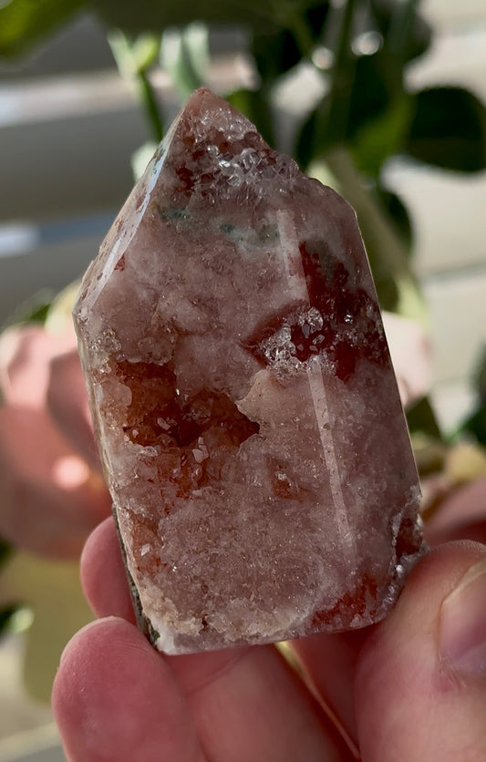 Small Pink amethyst tower