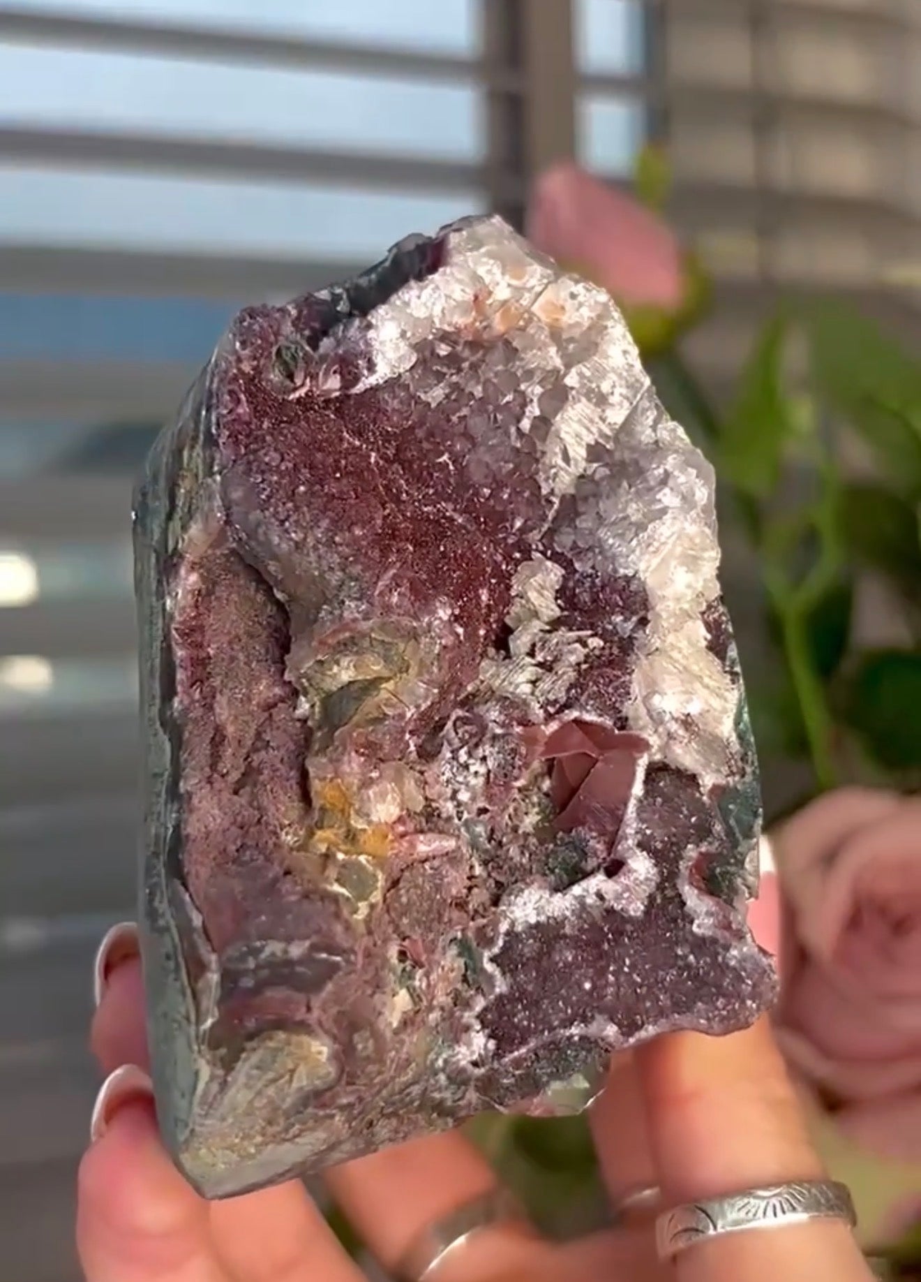 One of a kind multi toned amethyst cutbase