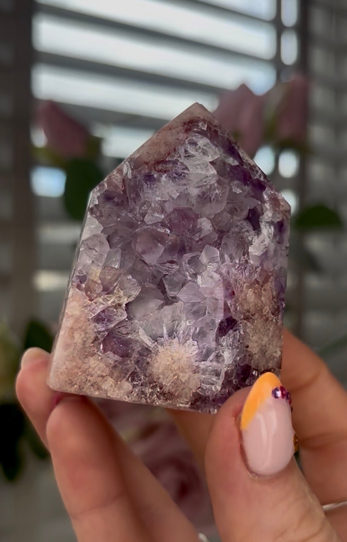 Beautiful, high quality, Pink amethyst tower
