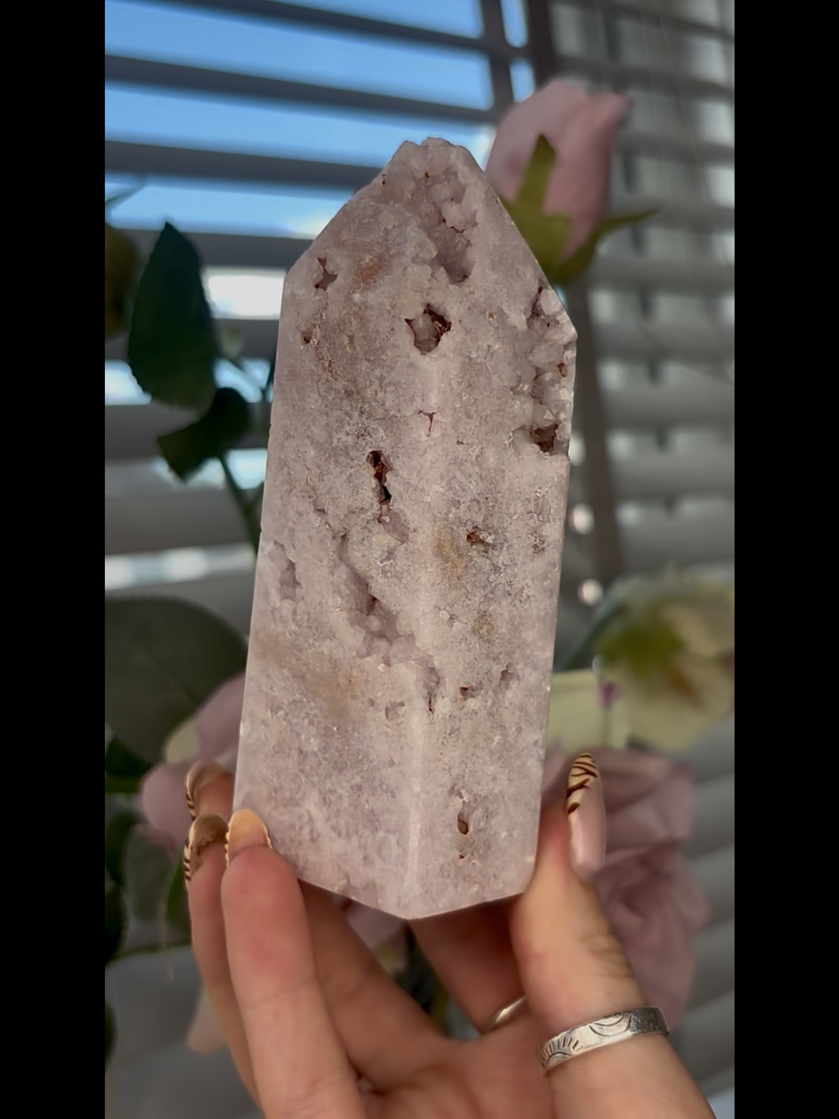 Beautiful, chunky Pink amethyst tower 480g