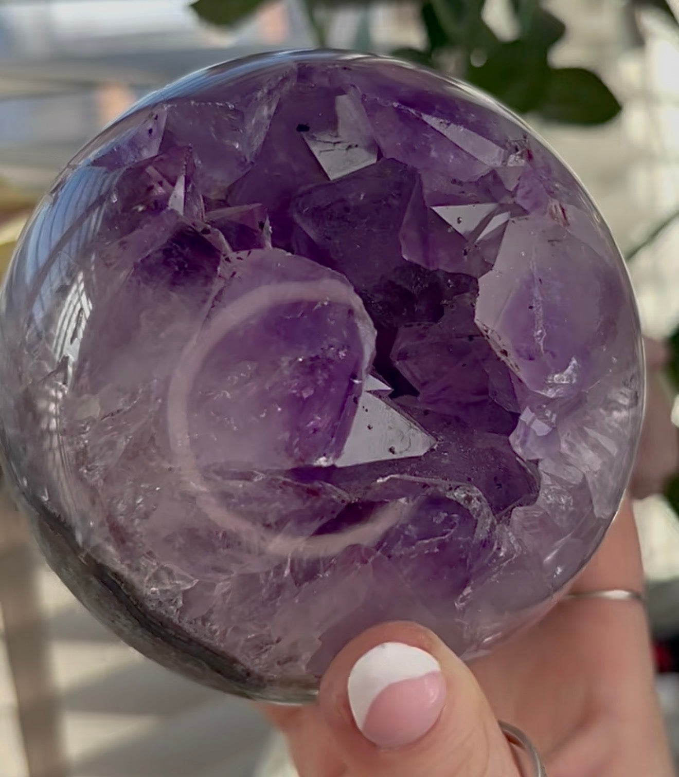Gorgeous, large, statement amethyst sphere