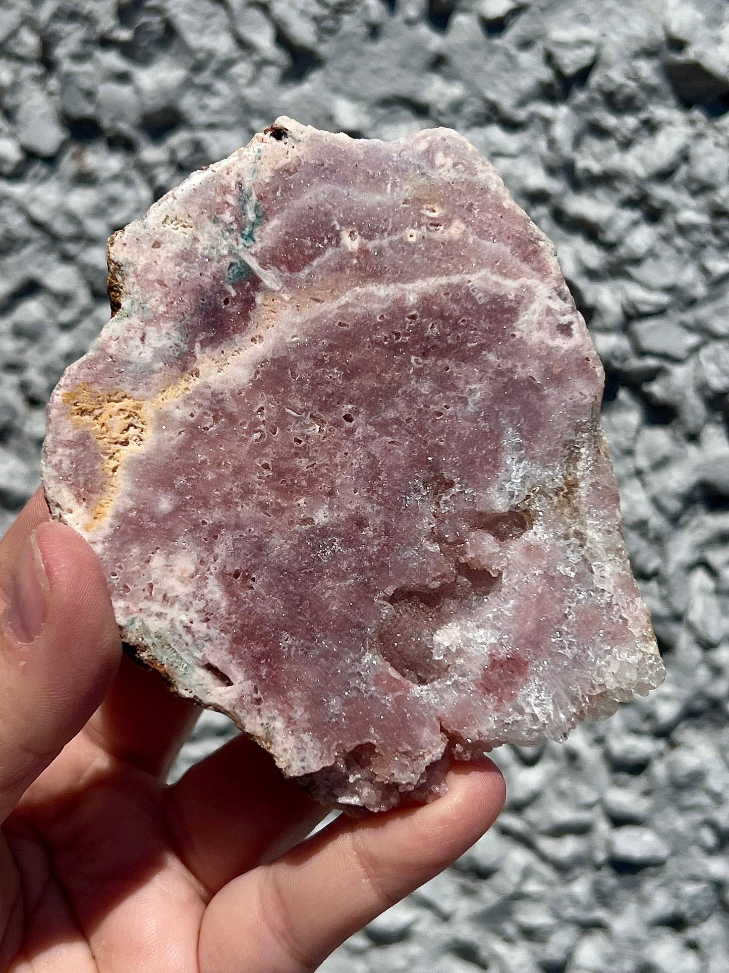 pink amethyst slab